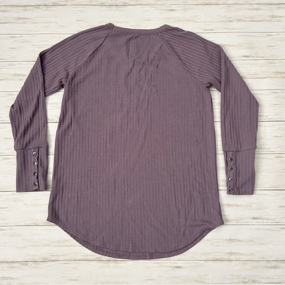 Chaser Waffle Knit Long Sleeve Top | Size Large - Picture 3 of 5